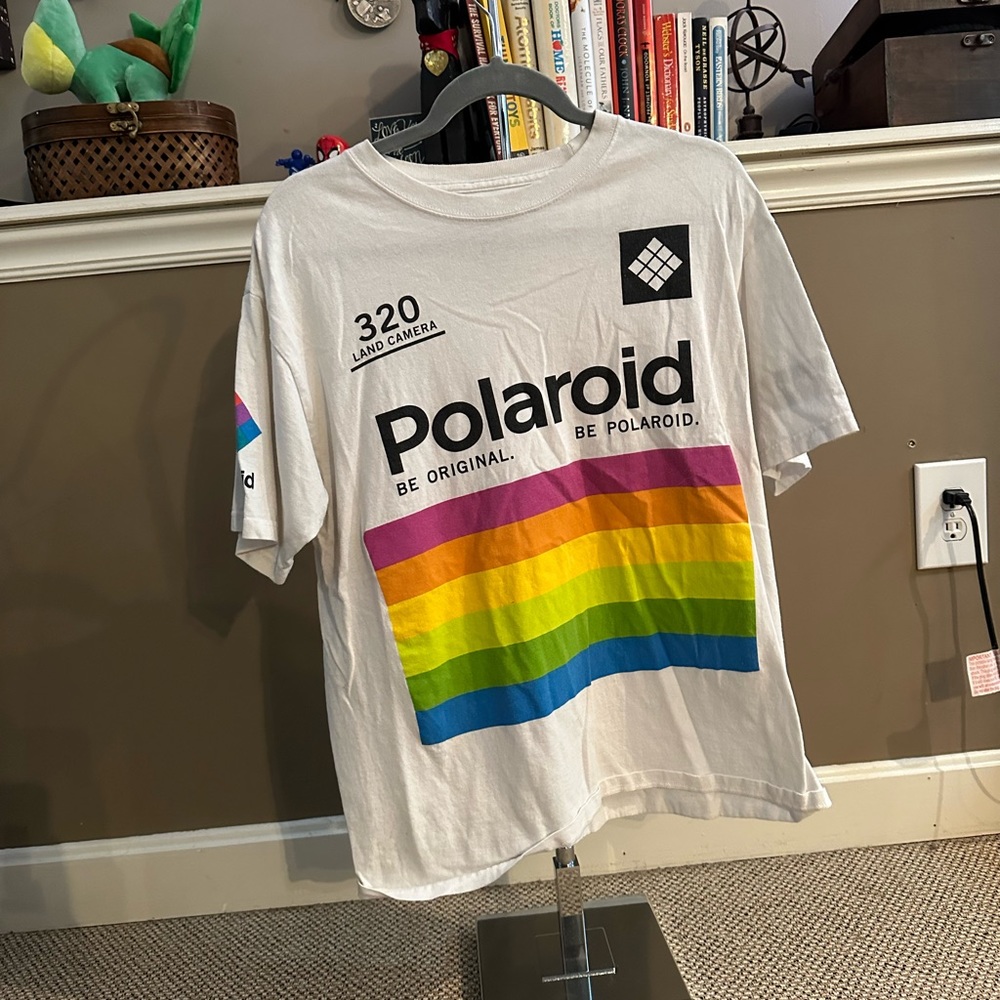 White PacSun Polaroid T-shirt | New | Size: M